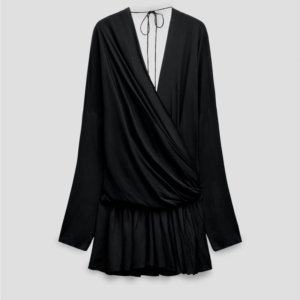 ZARA LIMITED EDITION BLACK FLOWY LONG BLOUSE NWT SIZE XS S $129